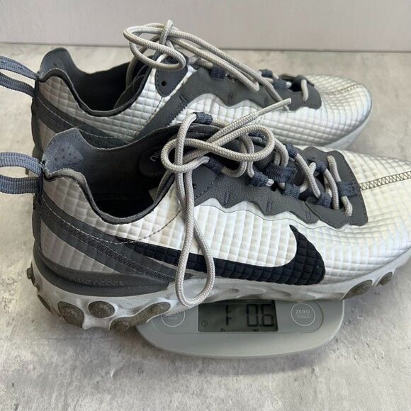Nike React CI3835-001 Element 55 Silver Black Sneakers Shoes Womens Size 7.5 - Picture 10 of 10